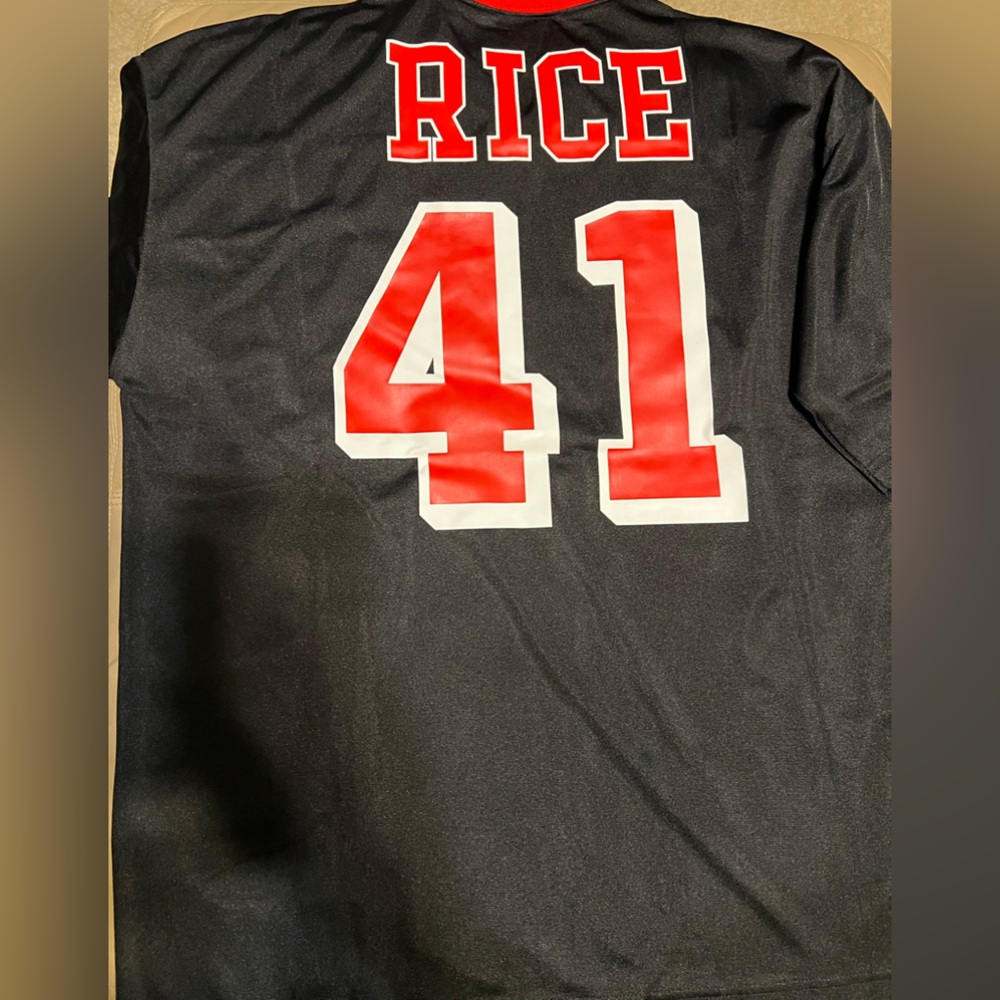 Champion Authentic unisex Glen Rice jersey size Large color black & red NWT
